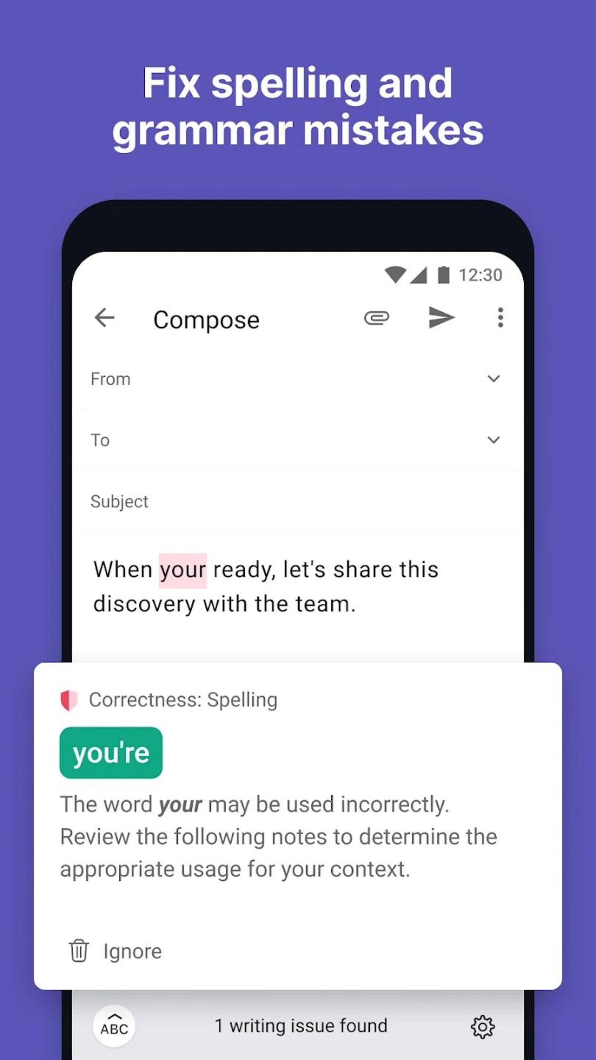 برنامه Grammarly 