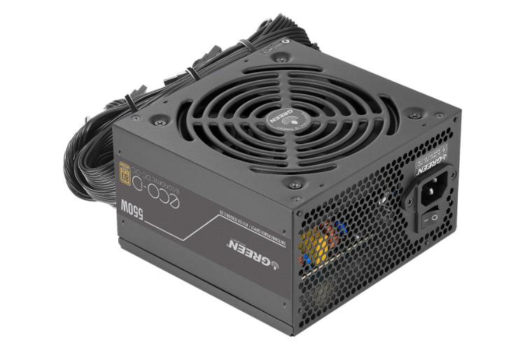 ابعاد و اندازه پاور کامپیوتر گرین GP550A-ECO D با توان 550 وات
