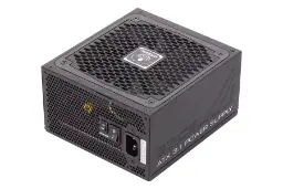 نمای نیمرخ پاور کامپیوتر گرین GP850B-EDGE با توان 850 وات با نمایش پنل کناری و پشت