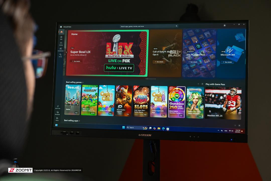 نمایش محتوا در آل این وان گرین GT627 