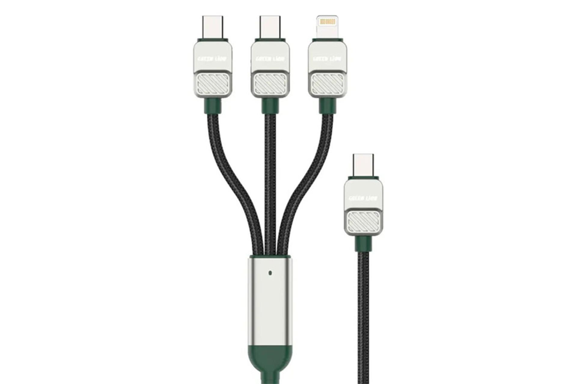کابل شارژ گرین لاین Green Lion 3-in-1 Braided