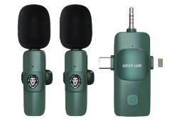میکروفون گرین لیون 3in1 Type-C / Lightning / AUX رنگ سبز