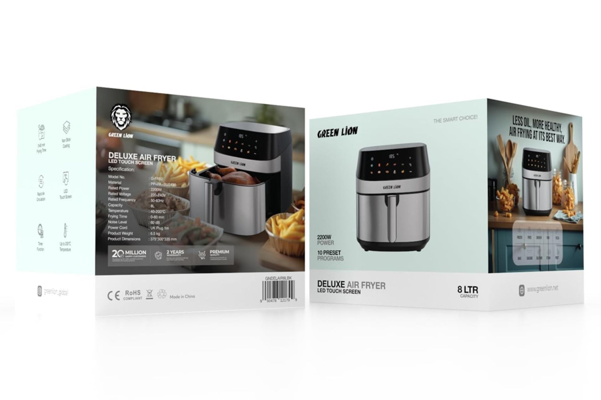 جعبه سرخ کن و هواپز گرین لاین Green Lion Deluxe Air Fryer