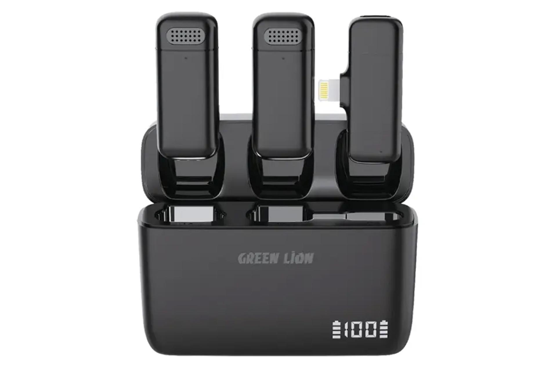 میکروفون گرین لیون Duo Cast Lightning رنگ مشکی