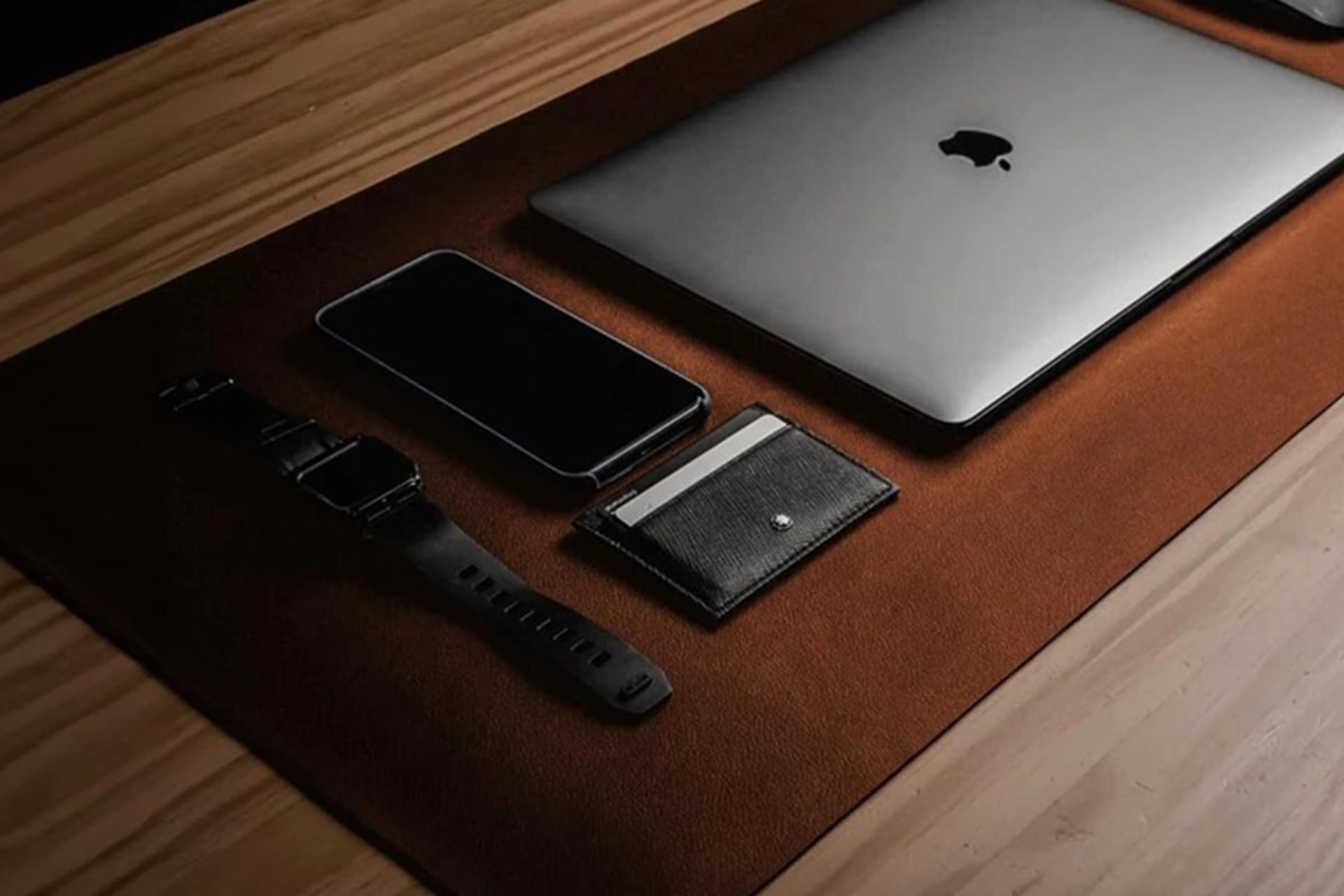 ماوس پد گرین لیون elite desk leather نمای پرسپکتیو کاربردی