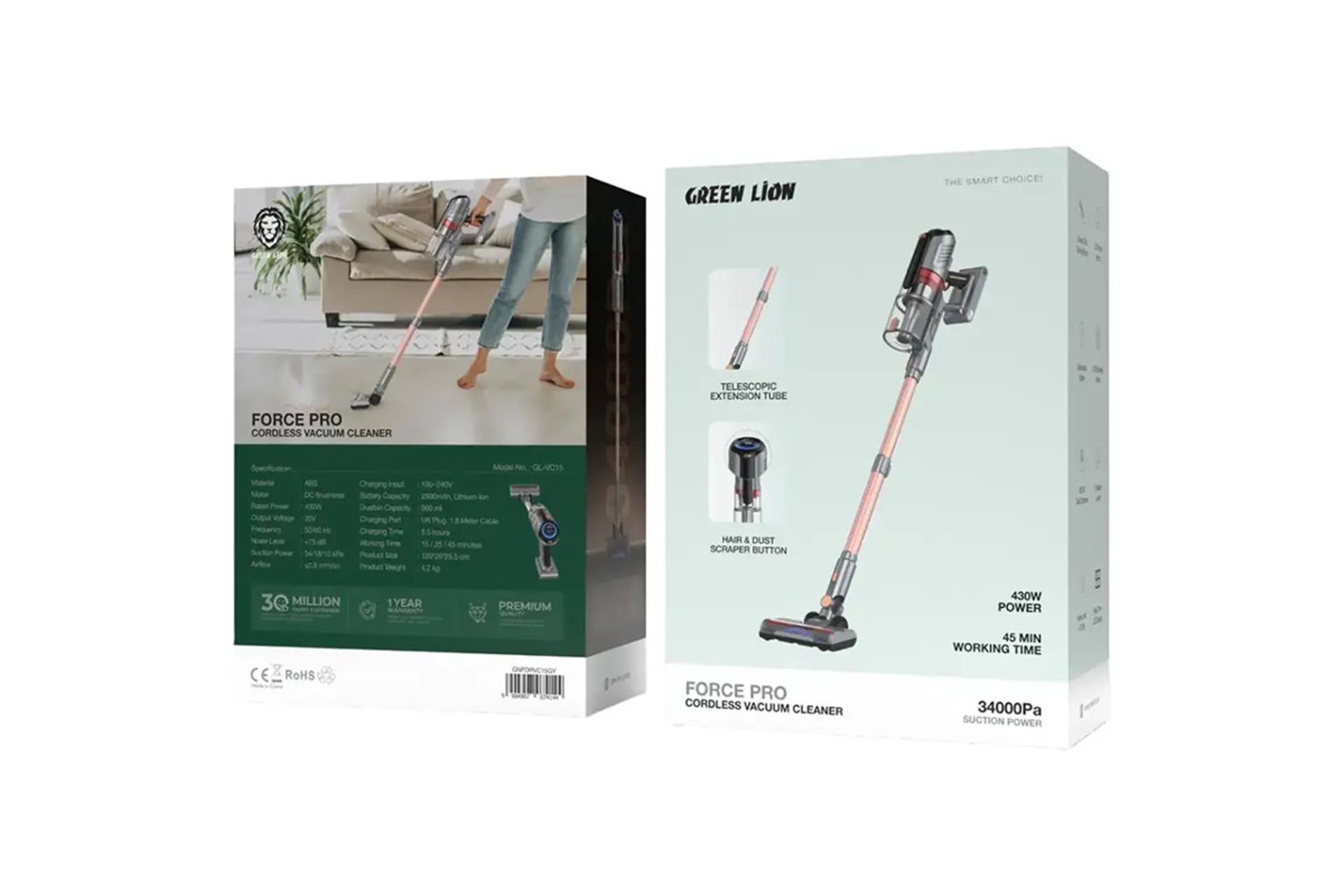 جارو شارژی گرین لاین Green Lion Force Pro بسته بندی