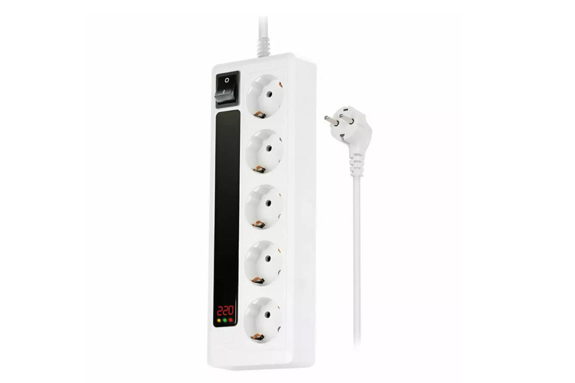 محافظ ولتاژ گرین لاین GLP105D رنگ سفید