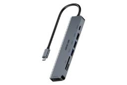 هاب USB هاب USB-C گرین لاین 7 پورت مدل Green Lion GN7N1CHUBGY