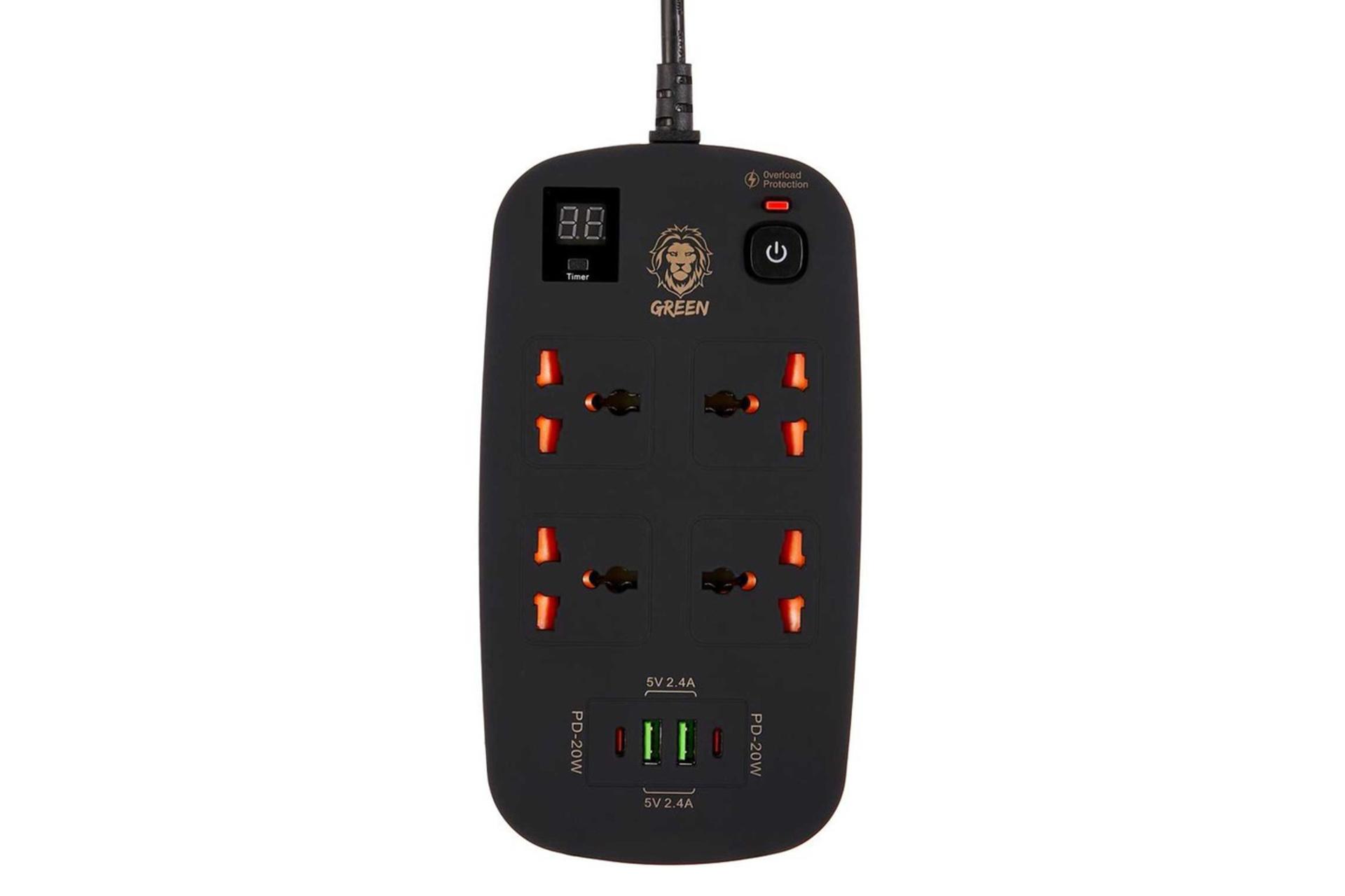 چندراهی برق گرین لیون GNPS2PD رنگ مشکی