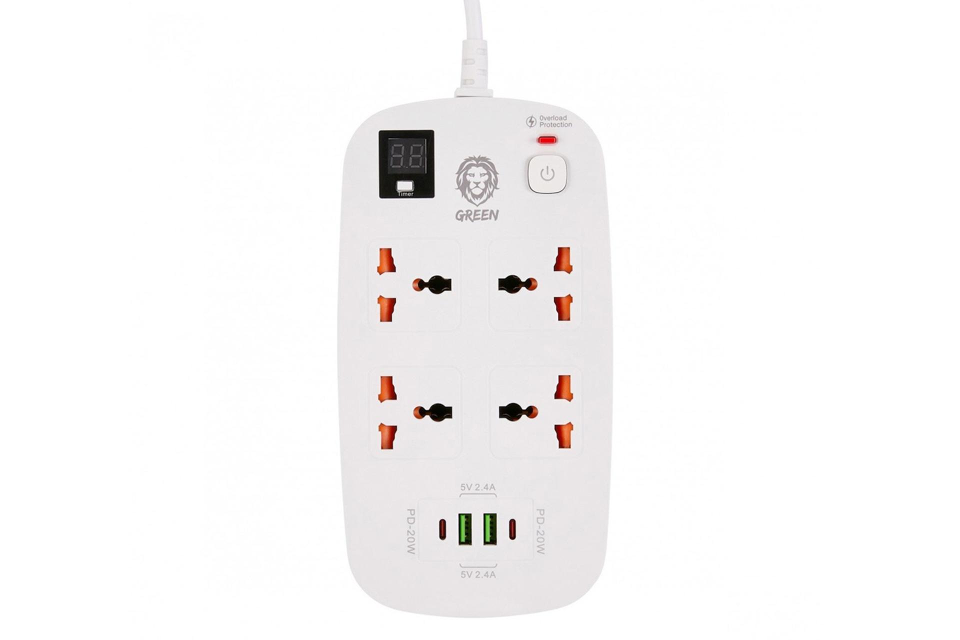 چندراهی برق گرین لیون GNPS2PD رنگ سفید