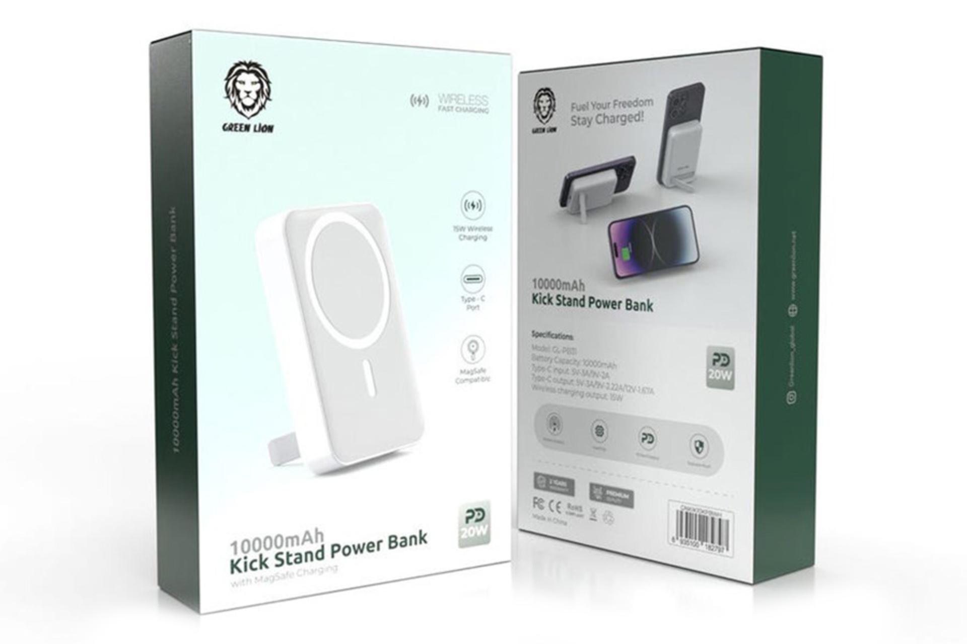 جعبه پاور بانک گرین لیون Green Lion Kick Stand 10000mAh