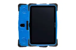نمای کلی تبلت گرین لیون کیدز تبلت / Green Lion Kids Tablet با نمایش پنل جلو و پنل پشت رنگ آبی