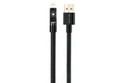 کابل شارژ USB گرین لیون Type-A به Lightning مدل Led Braided با طول 1 متر