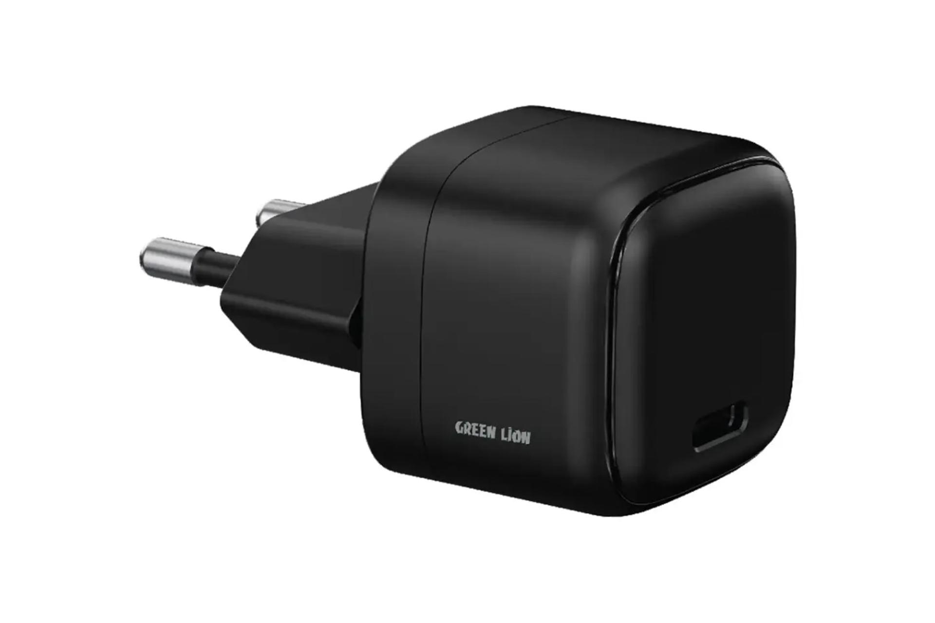 شارژر گرین لاین Green Lion Nexio Single Port 20W دوشاخه اروپایی از نمای کناری