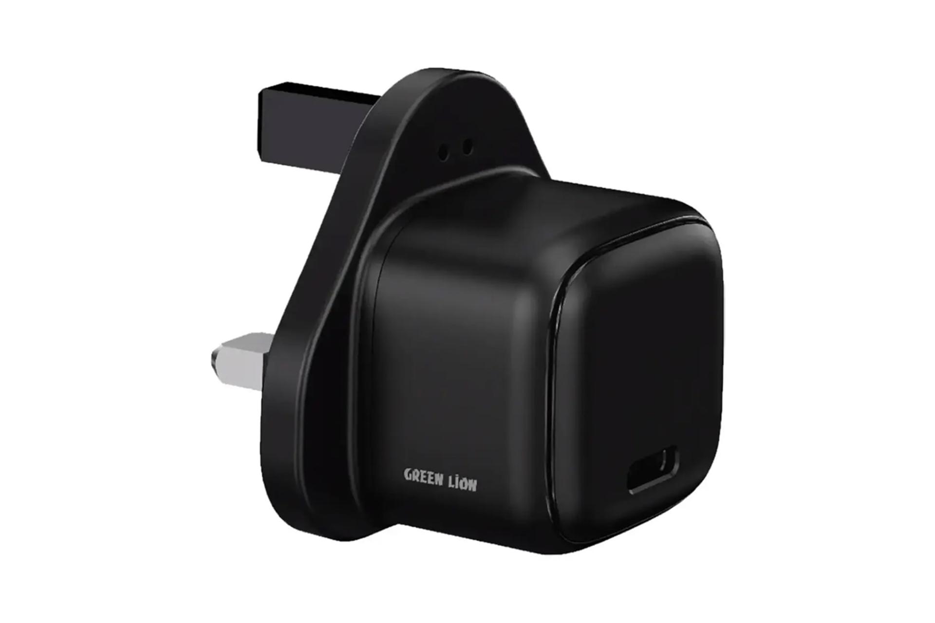 شارژر گرین لاین Green Lion Nexio Single Port 20W دوشاخه انگلیسی از نمای کناری