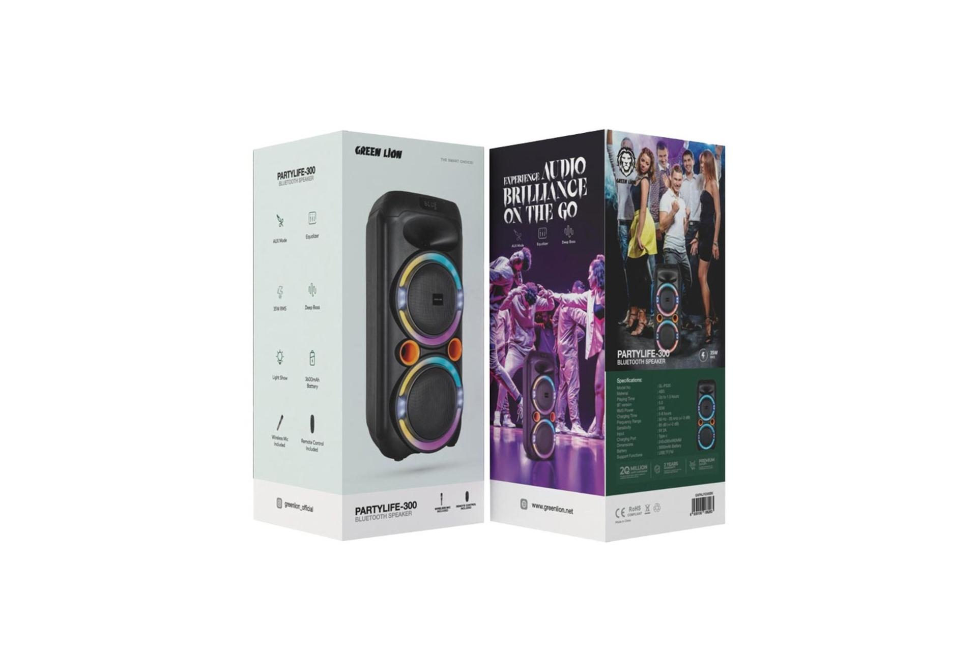 جعبه اسپیکر گرین لیون PartyLife 300