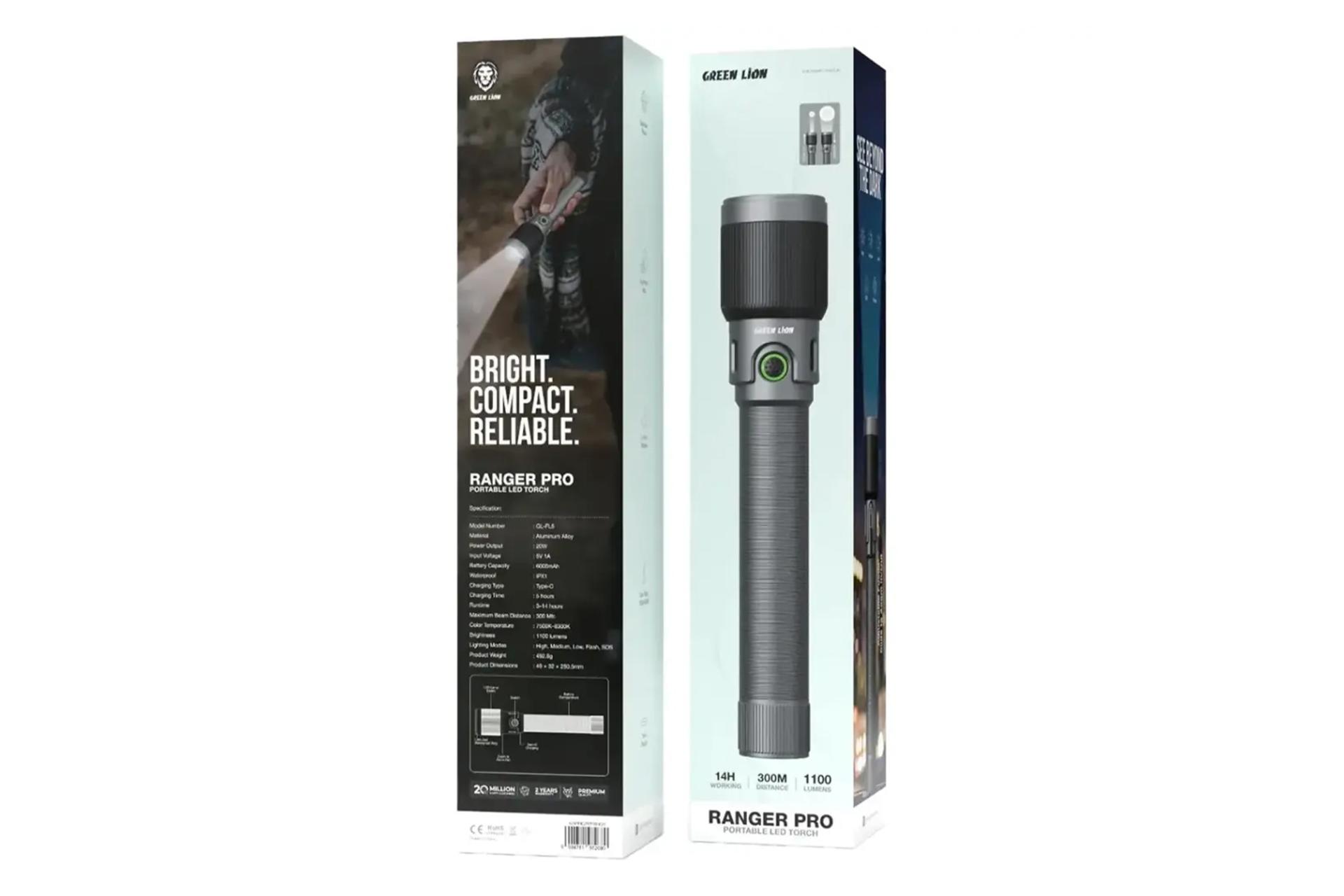 جعبه چراغ قوه دستی گرین لاین Green Lion Ranger Pro
