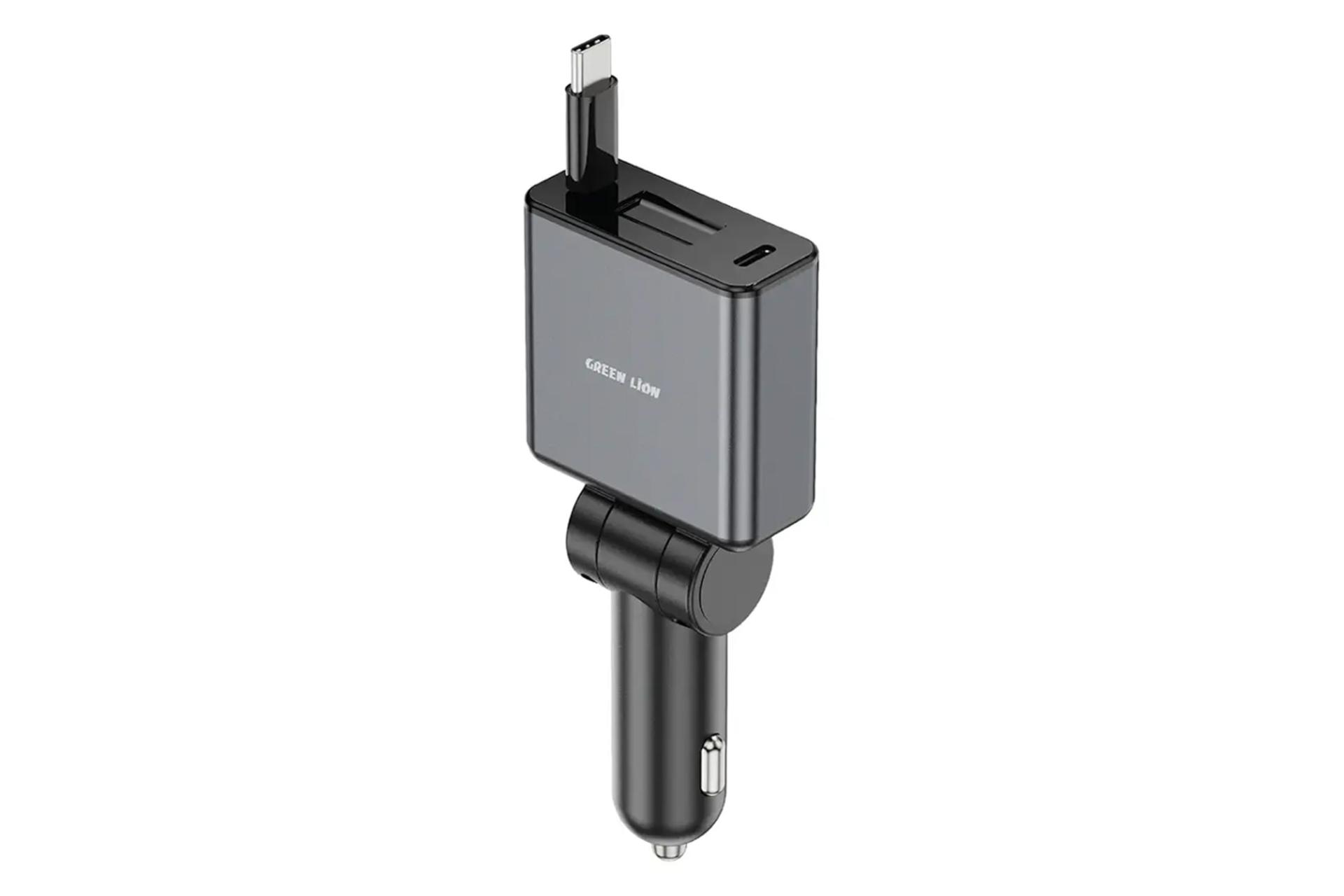 شارژر گرین لاین Green Lion Retractable 75W Car Charger