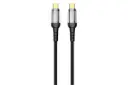 کابل شارژ USB گرین لیون Type-C به Type-C مدل Transparent LED با طول 1 متر