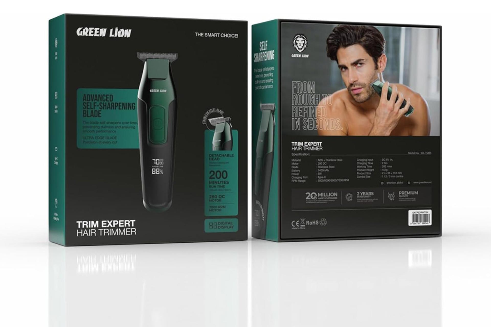 ماشین اصلاح گرین لاین Green Lion Trim Expert Hair Trimmer نمای بسته بندی
