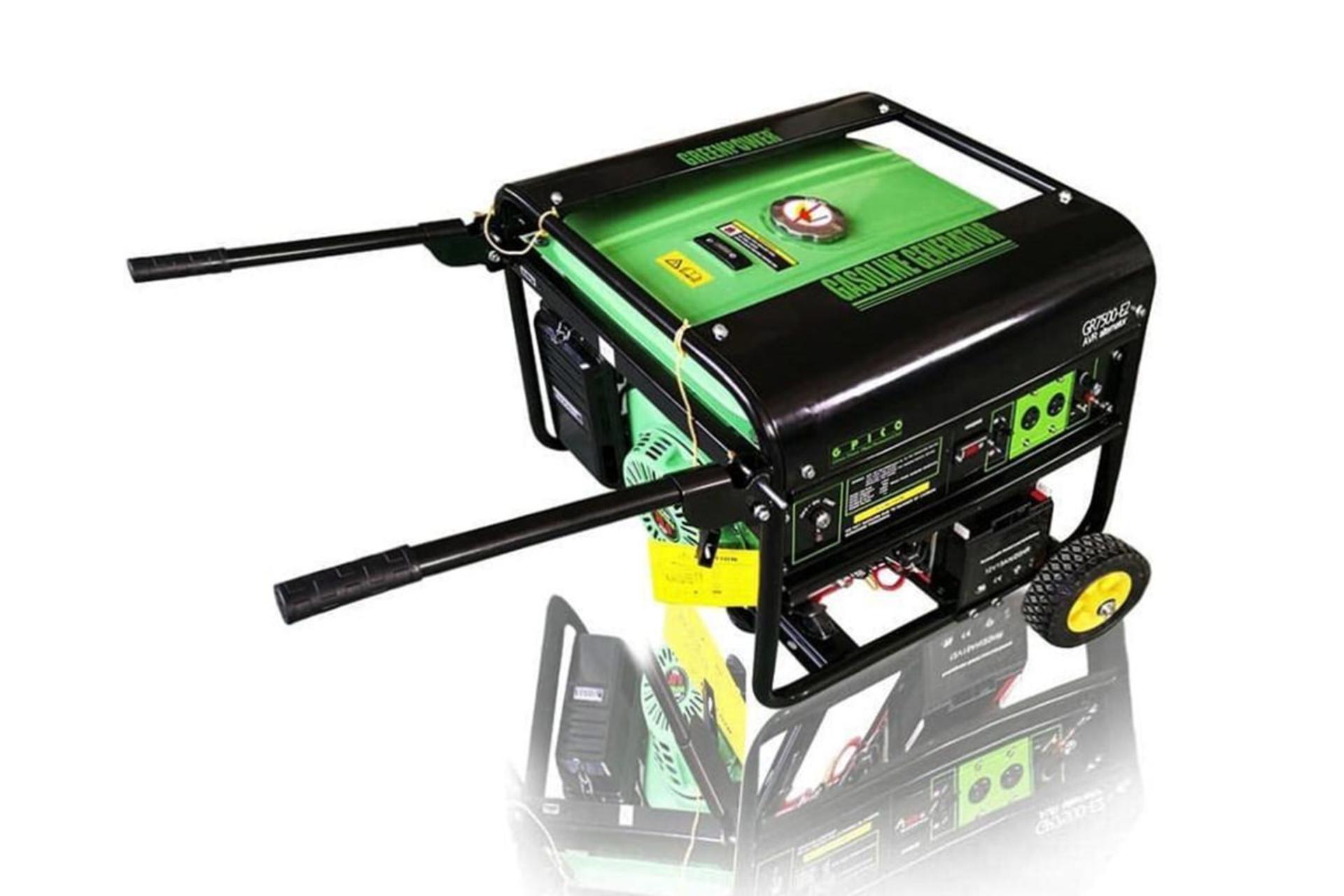 موتور برق گرین پاور Green Power GR6500-E2 نمای جلو و بالا