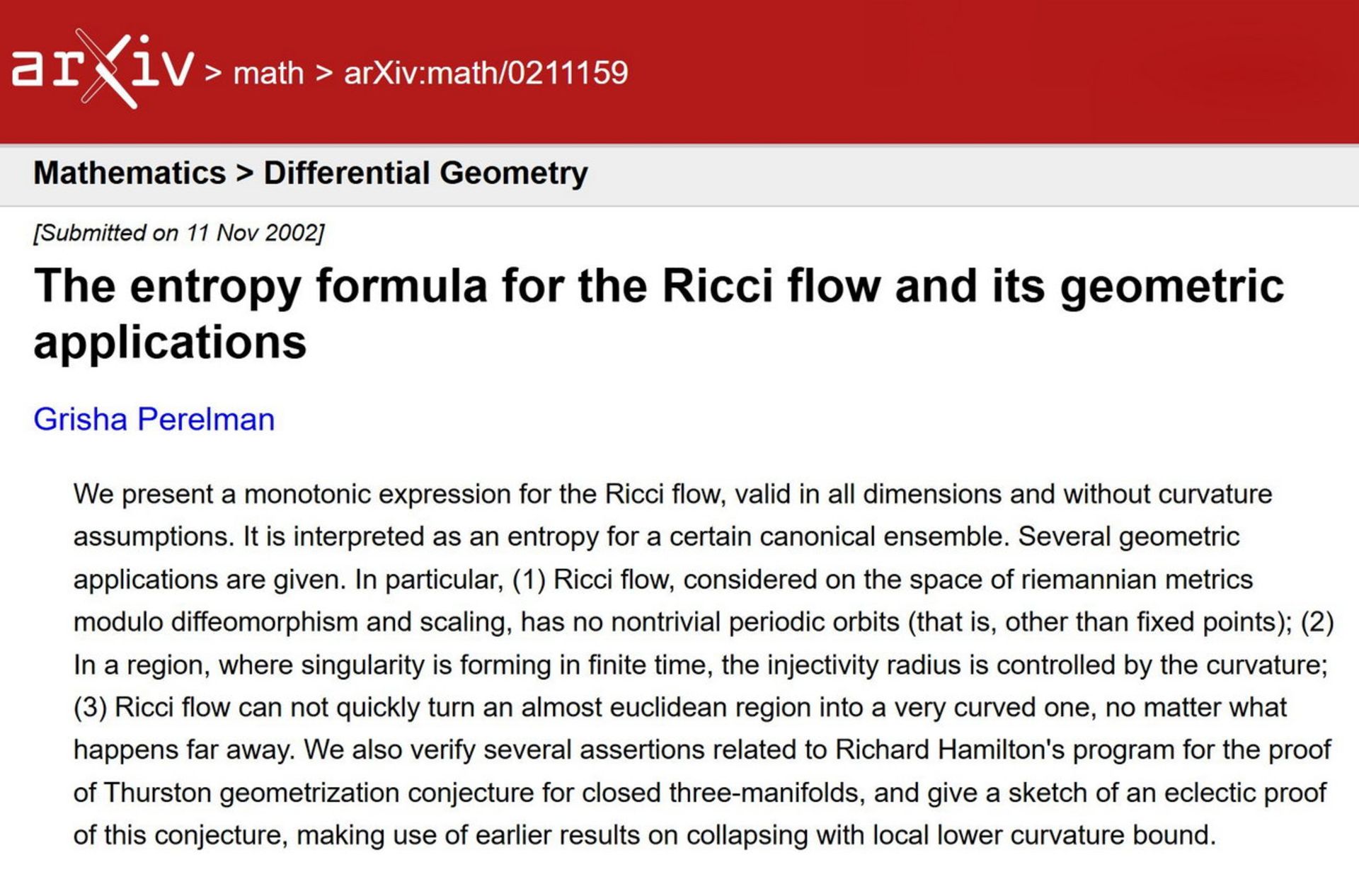 اسکرین شات مقاله پرلمان در Arxiv