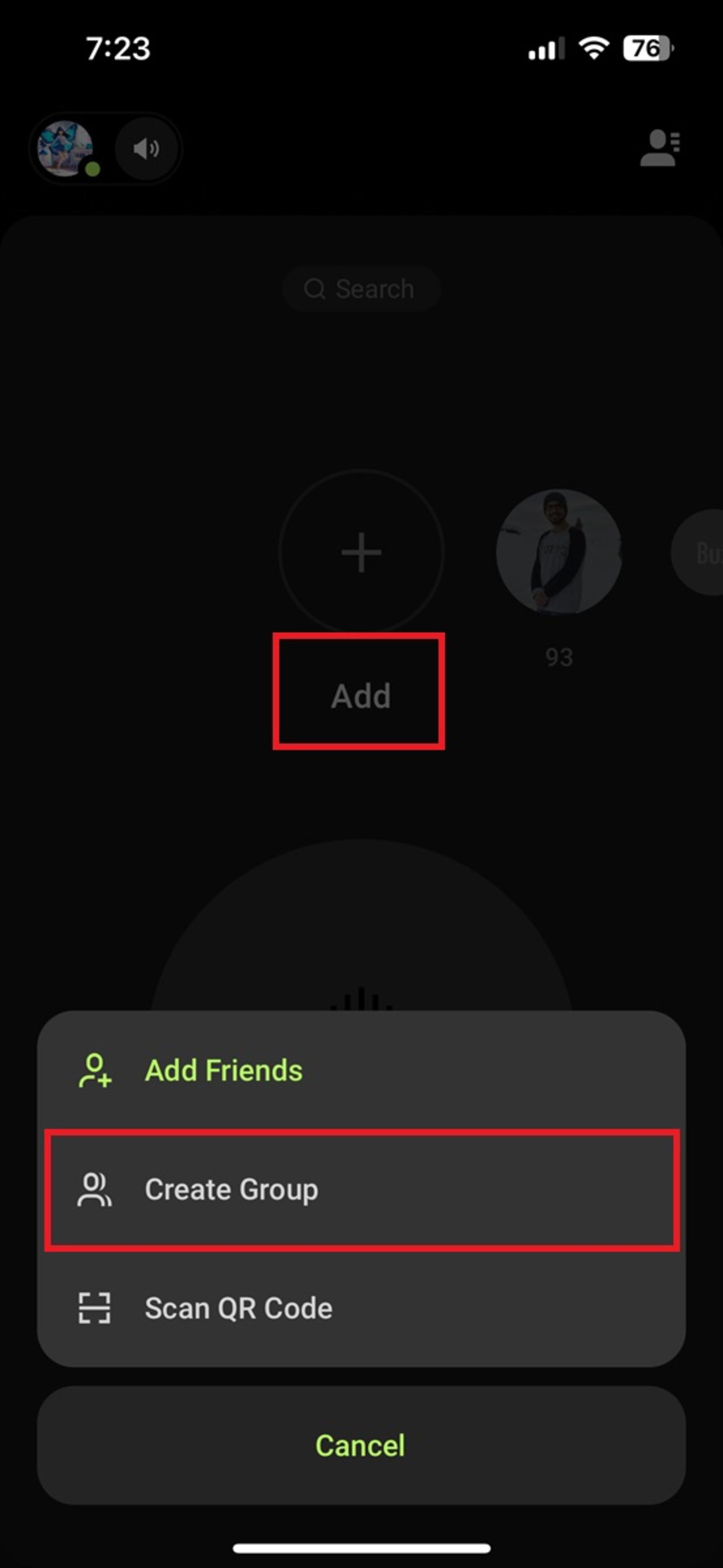 ساختن گروه در اپ BUZ 