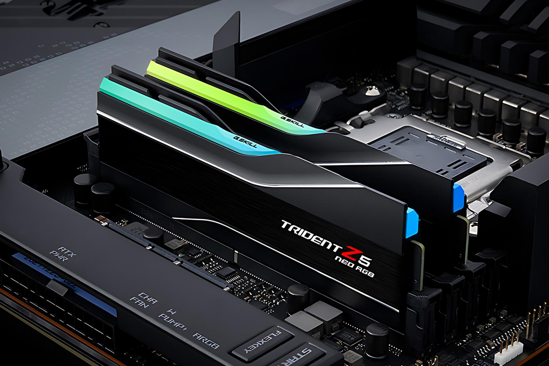 نمای نصب شده رم جی اسکیل G.Skill Trident Z5 Neo RGB 32GB (2x16) DDR5-6000 CL30