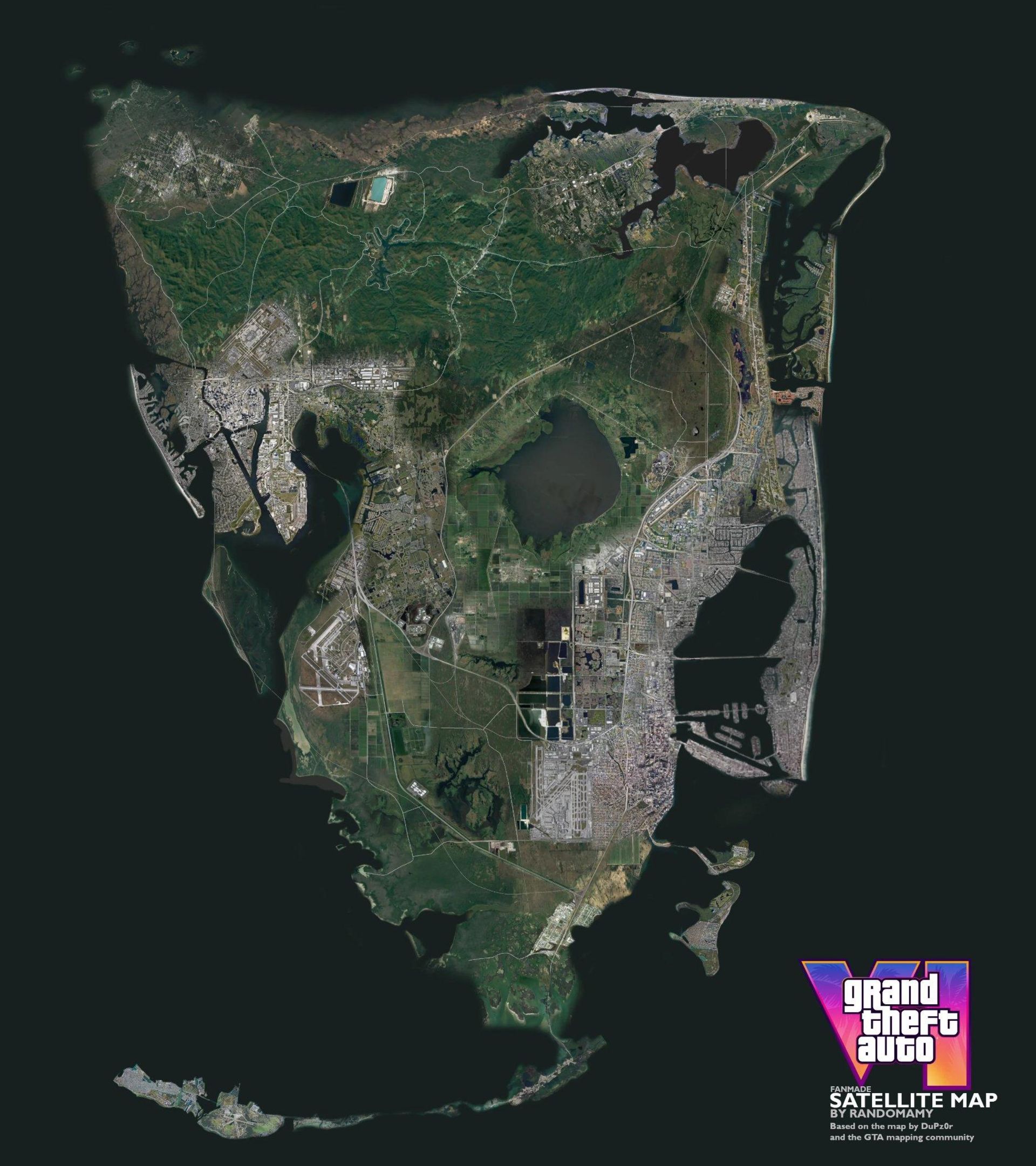 نقشه فاش شده از بازی GTA 6