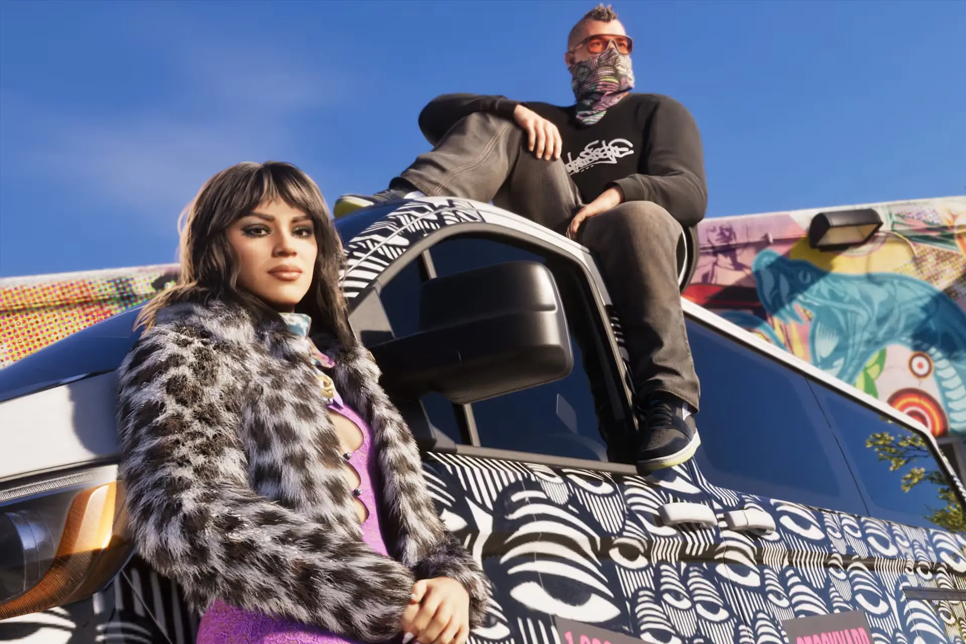 دو شخصیت اصلی بازی جی تی ای ۶ / GTA 6 / GTA VI با لباس امروزی