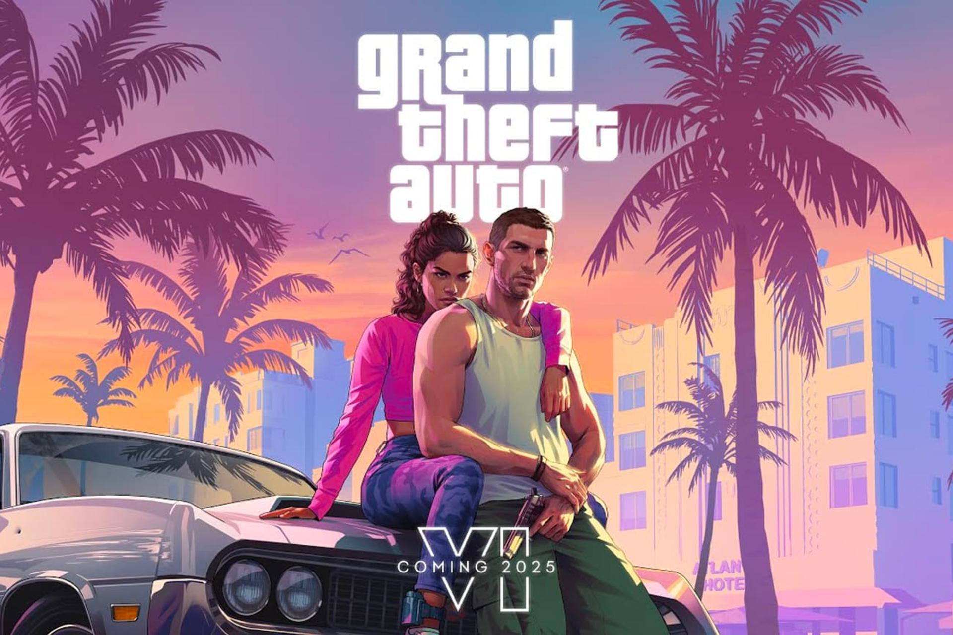 دو شخصیت اصلی بازی جی تی ای ۶ / GTA VI پوستر