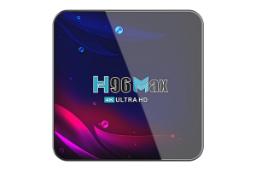 نمای پنل بالای اندروید باکس اچ 96 Max V11 با نمایش لوگو