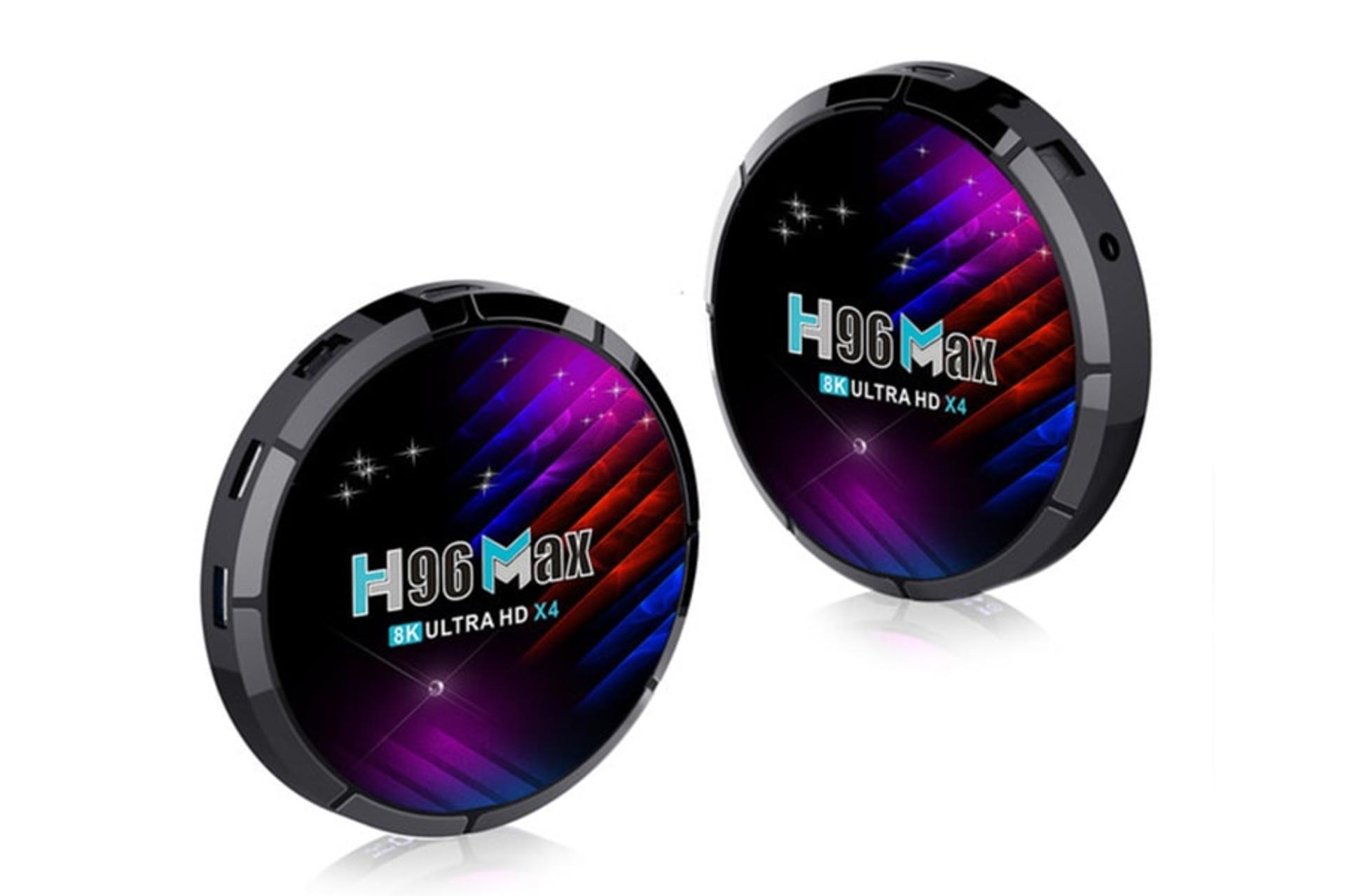 نمای نیمرخ اندروید باکس اچ 96 Max X4 با نمایش لبه پشت