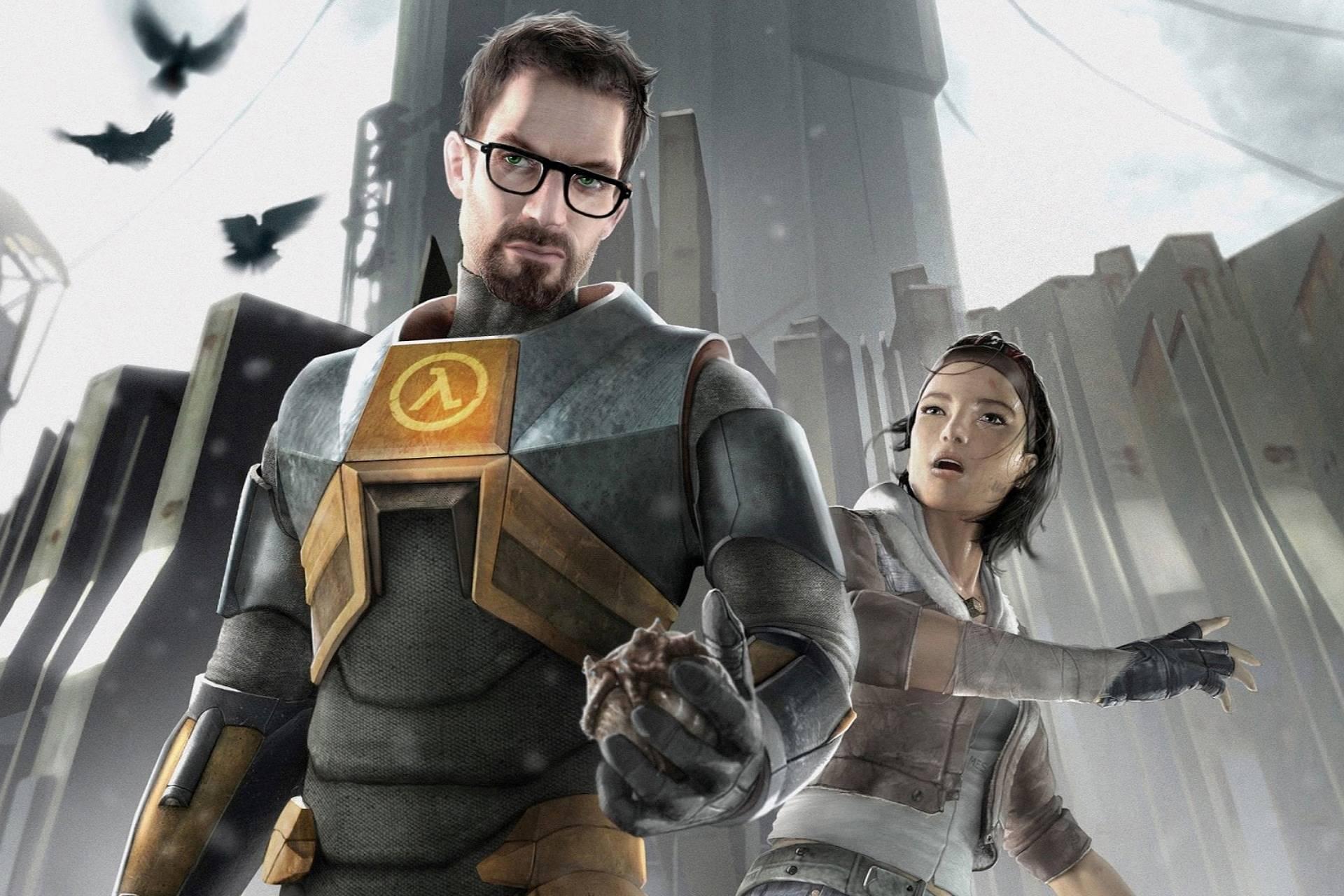 دکتر گوردون فریمن در پوستر بازی Half-Life