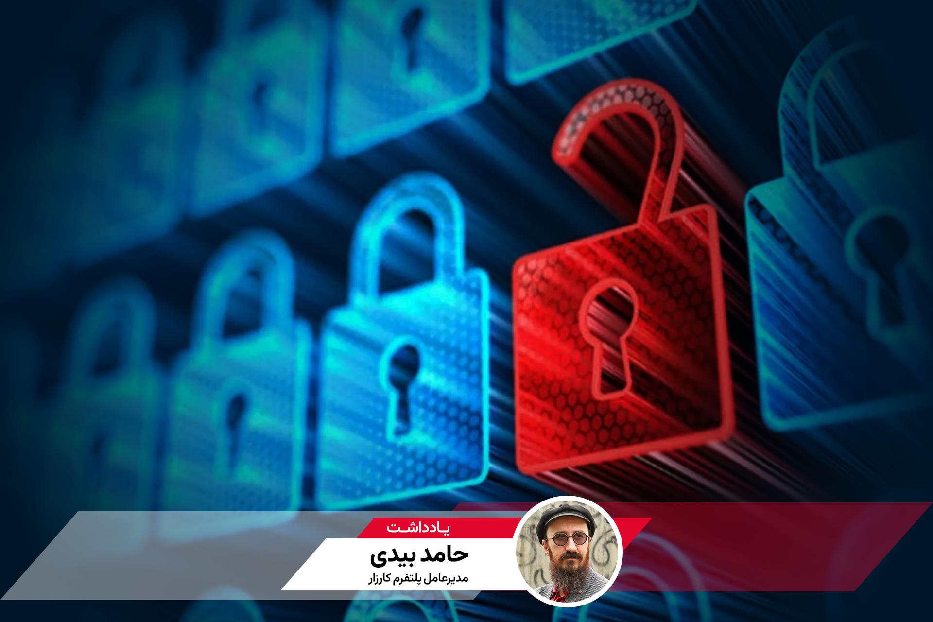 طرح از قفل که فیلترینگ را نشان می‌دهد