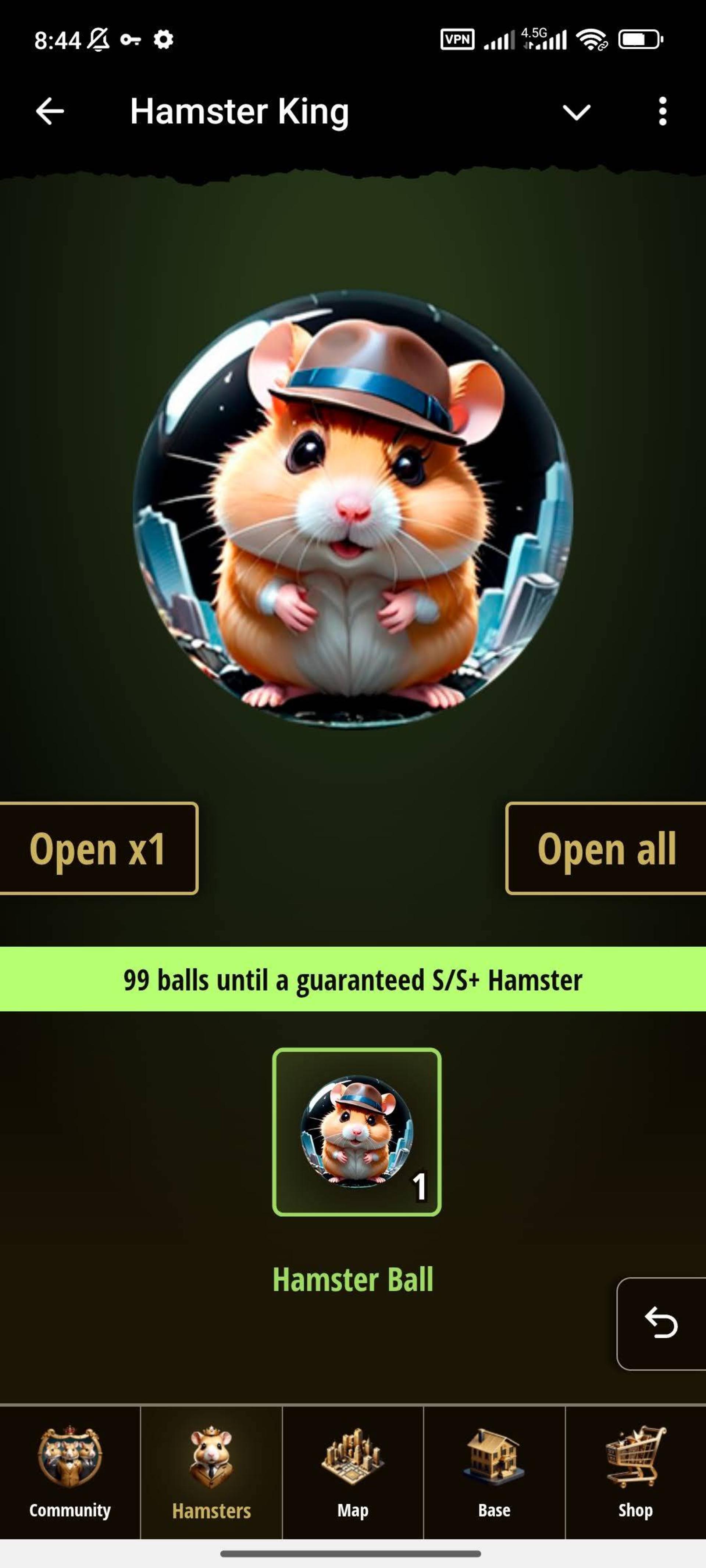بخش Hamsters در بازی Hamster King
