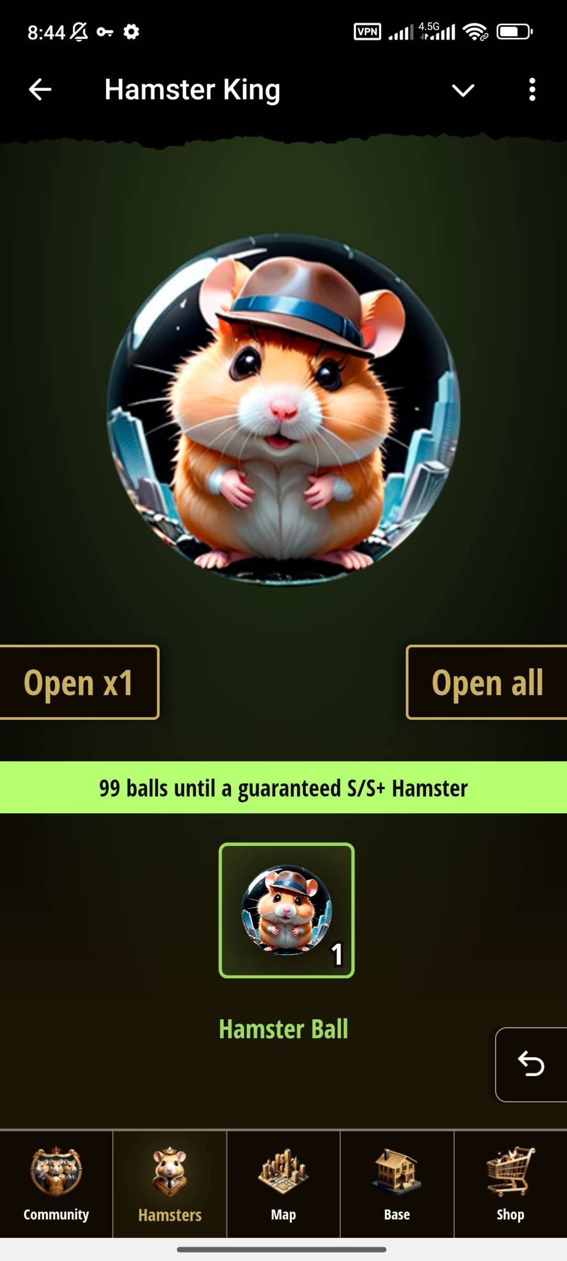 بخش Hamsters در بازی Hamster King