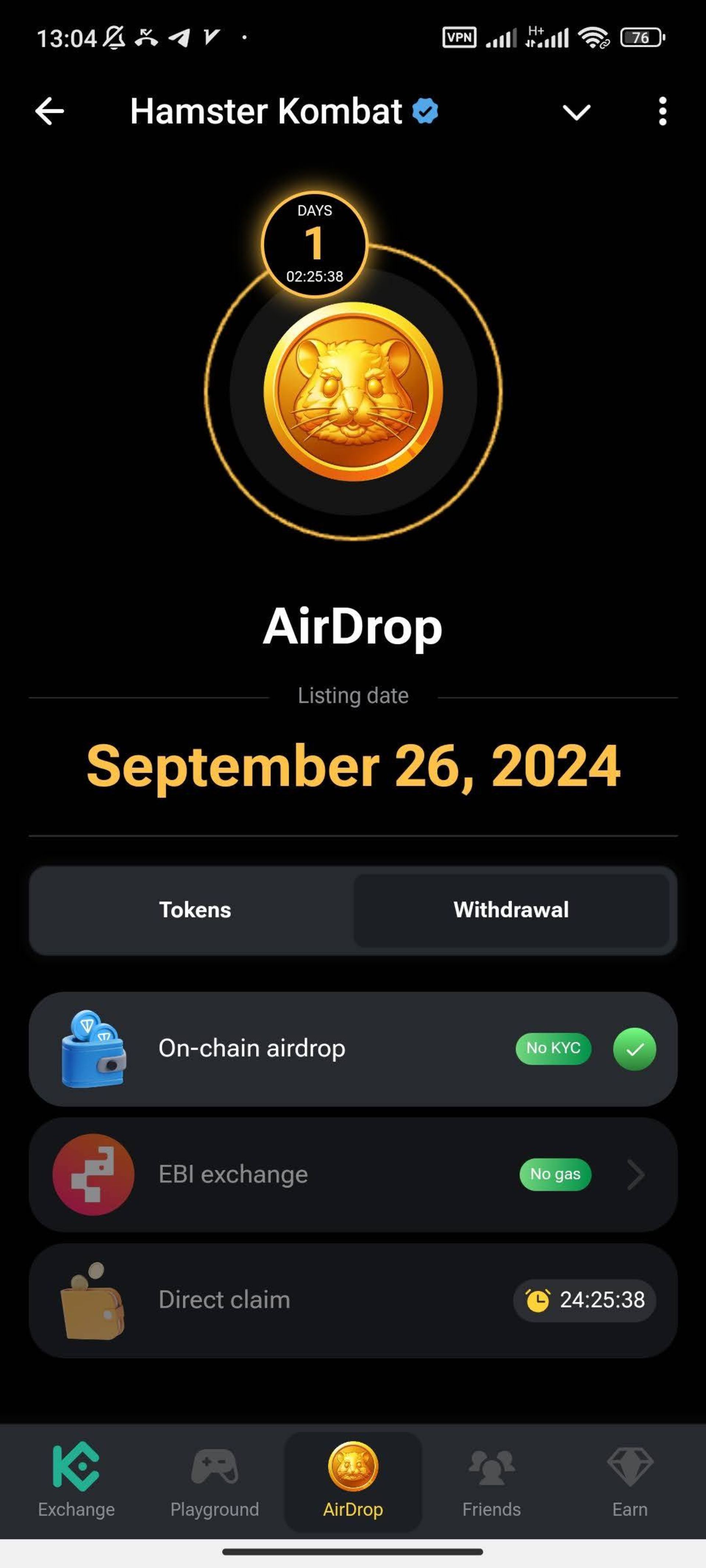 بخش airdrop همستر کامبت فصل ۲