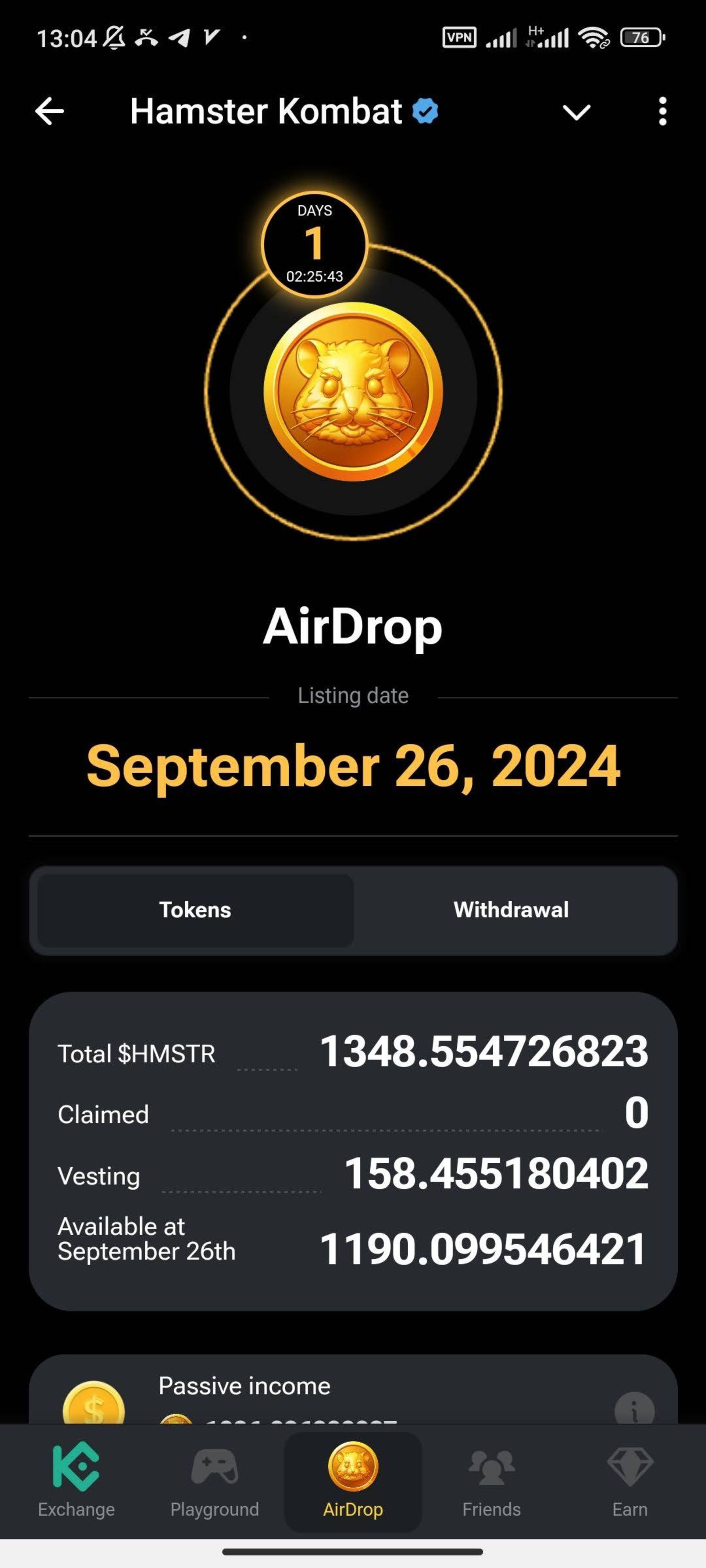 بخش airdrop همستر کامبت فصل ۲