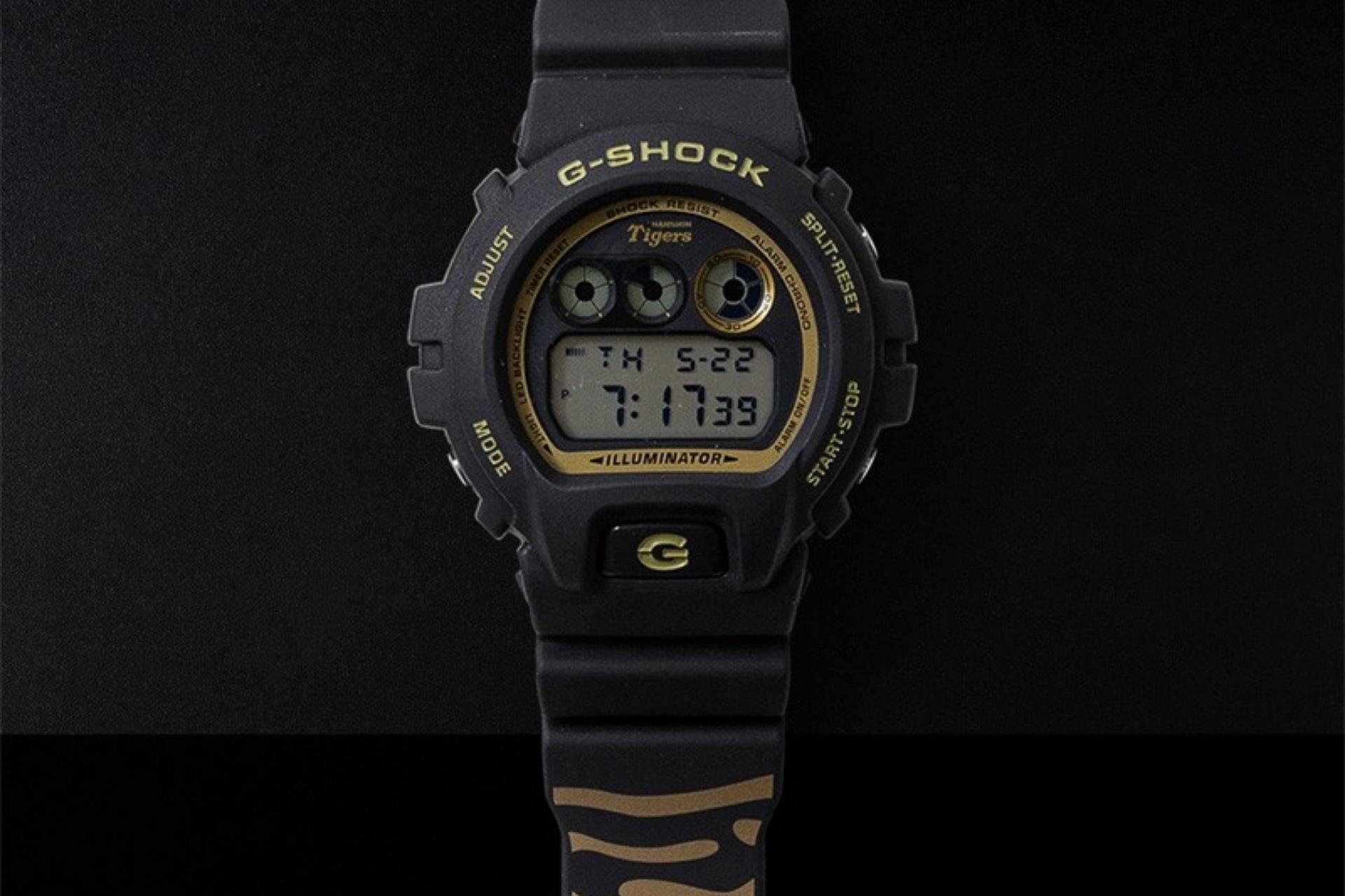 نمایشگر دیجیتال ساعت G-Shock x Hanshin Tigers limited edition