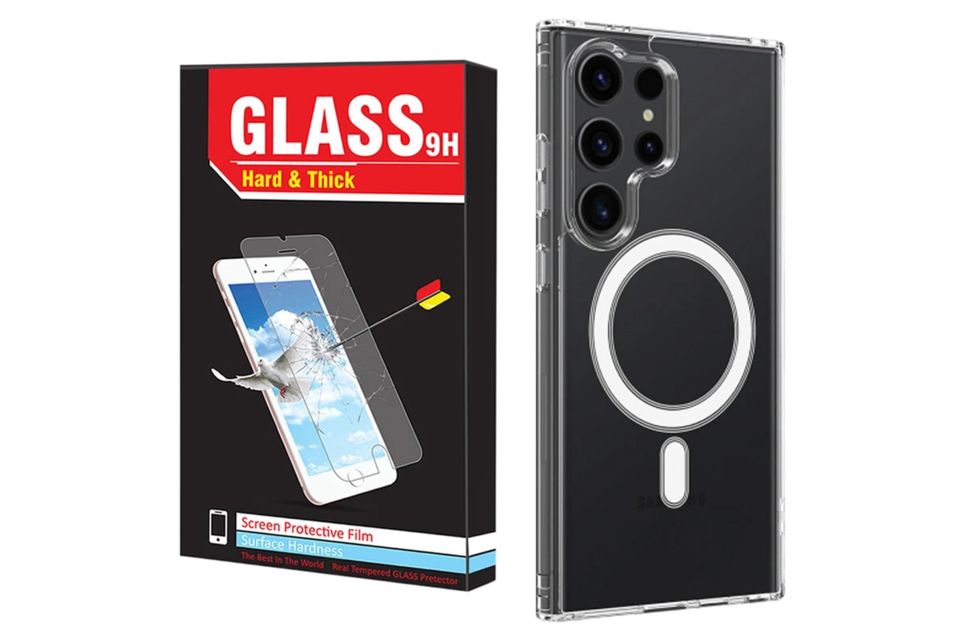 جعبه قاب گوشی هارد اند تیک مدل HT-Magsafe-Clear مناسب سامسونگ Galaxy S24 Ultra