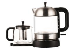 نمای کلی چای ساز هاردستون TKG4220 با نمایش قوری و کتری