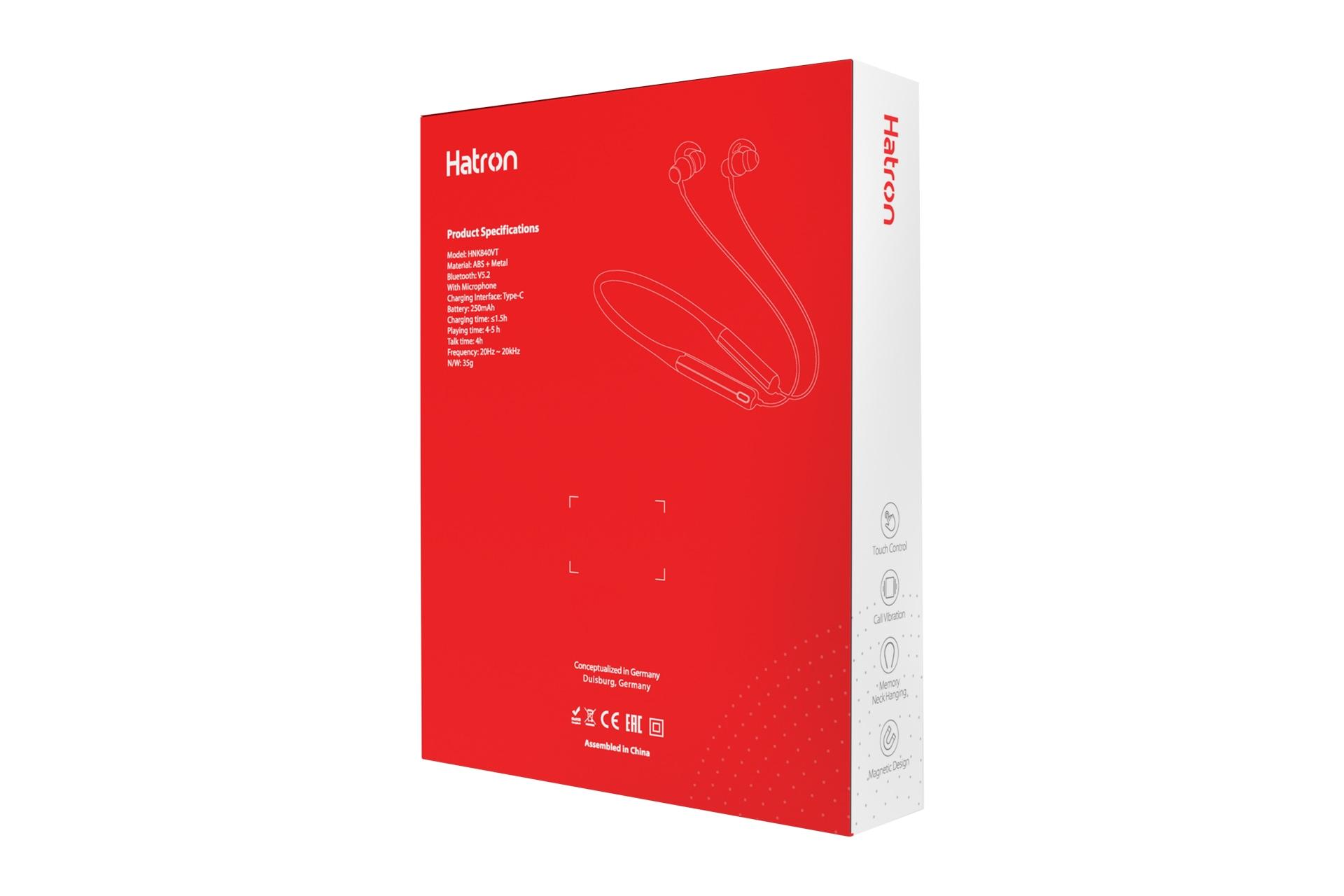 پشت جعبه هدفون هترون Hatron HNK840VT