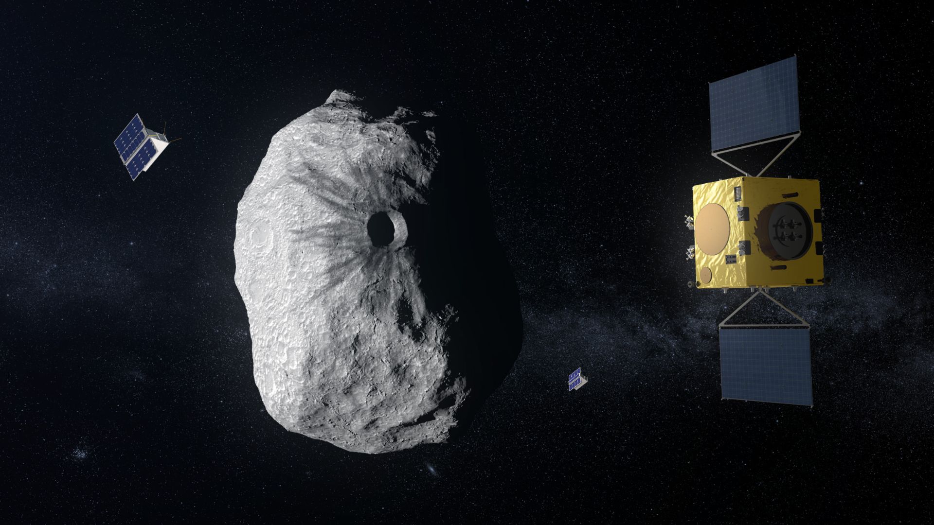 کاوشگر هرا در نزدیکی سیارک دیمورفوس
