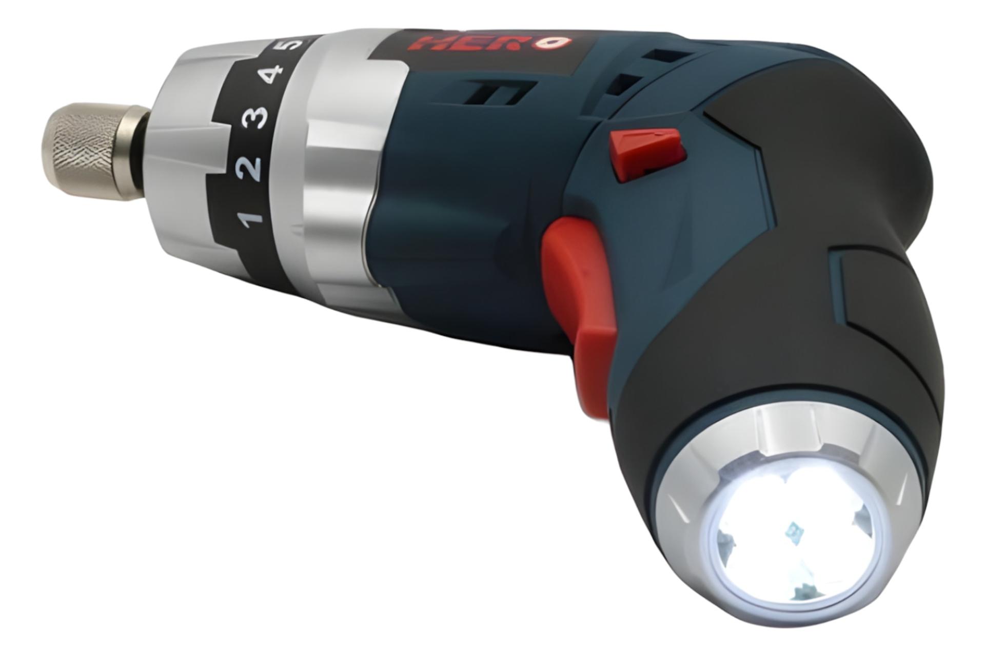 پیچ گوشتی شارژی هیرو Hero HE-6736 نمای چراغ قوه