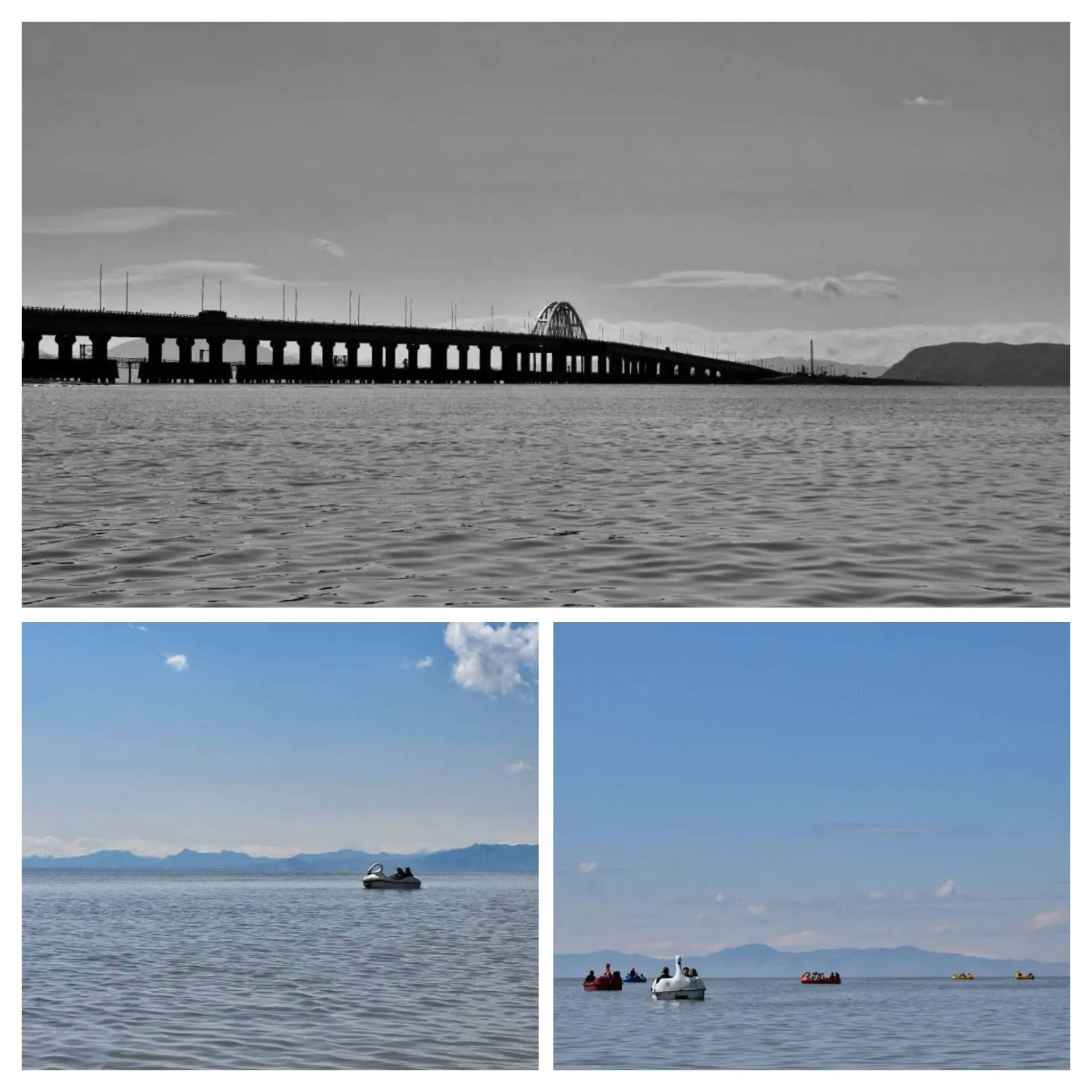 چشم‌انداز پرآب دریاچه ارومیه در فروردین ۱۴۰۵