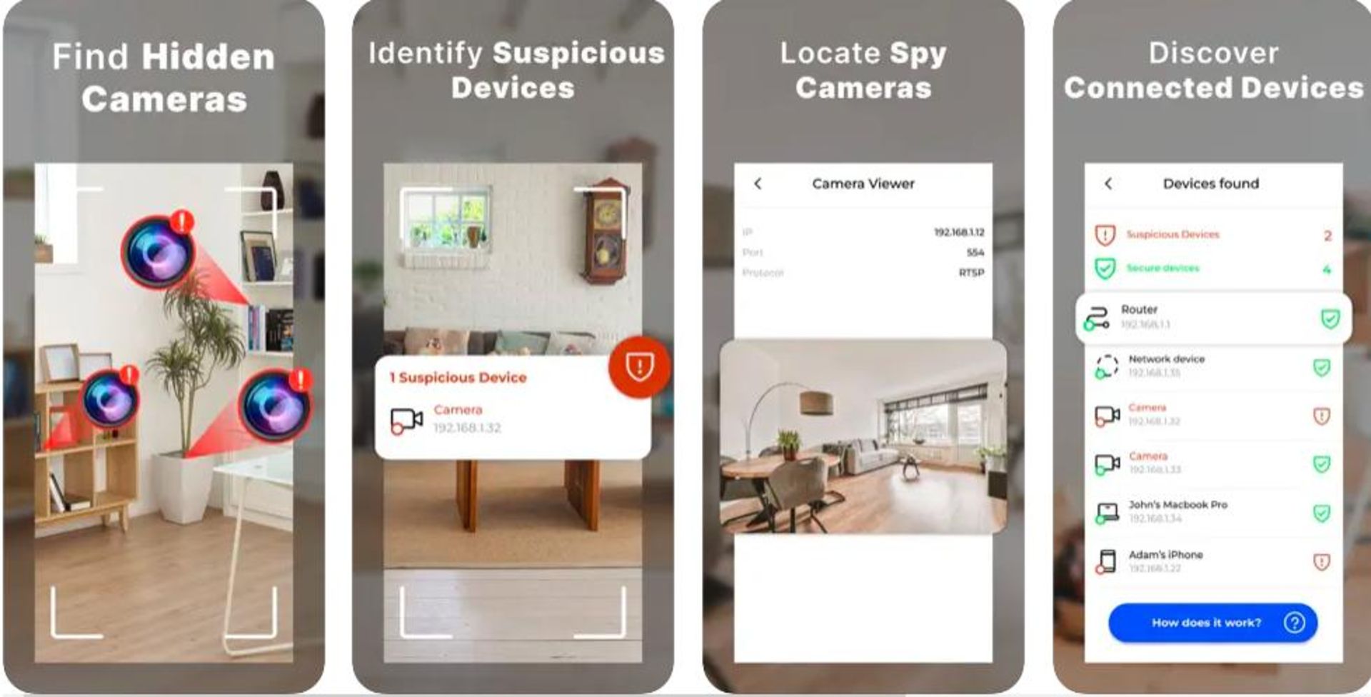 برنامه Hidden Camera Finder برای آیفون