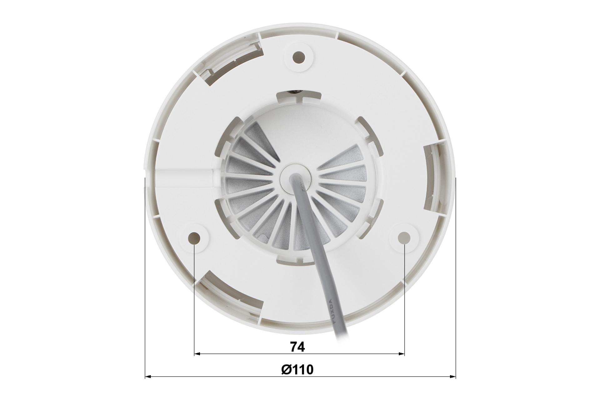 نمای پایین دوربین مداربسته هایک ویژن DS-2CE72HFT-F28