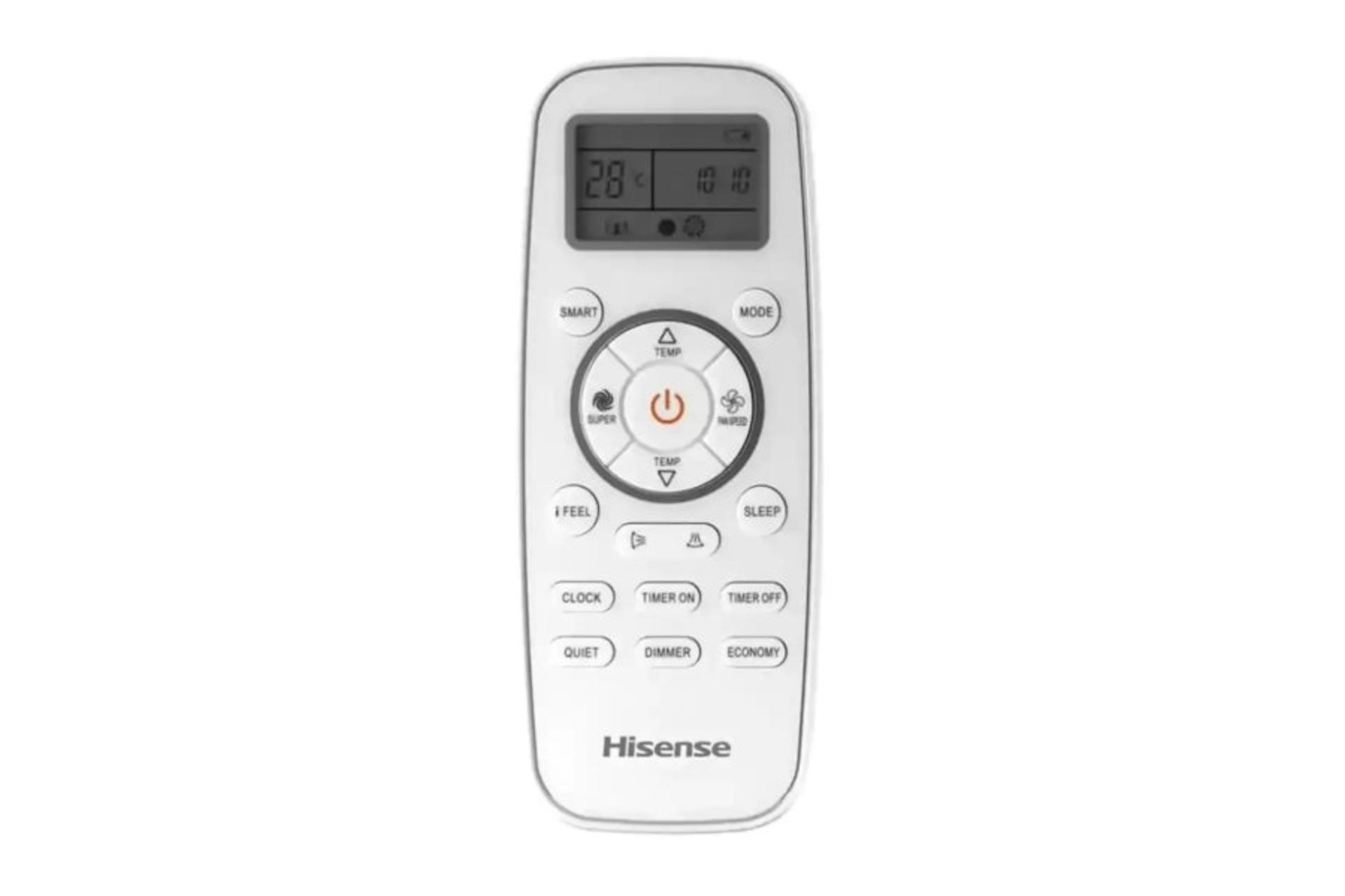 کولر گازی هایسنس Hisense QAS-12UW نمای ریموت کنترل