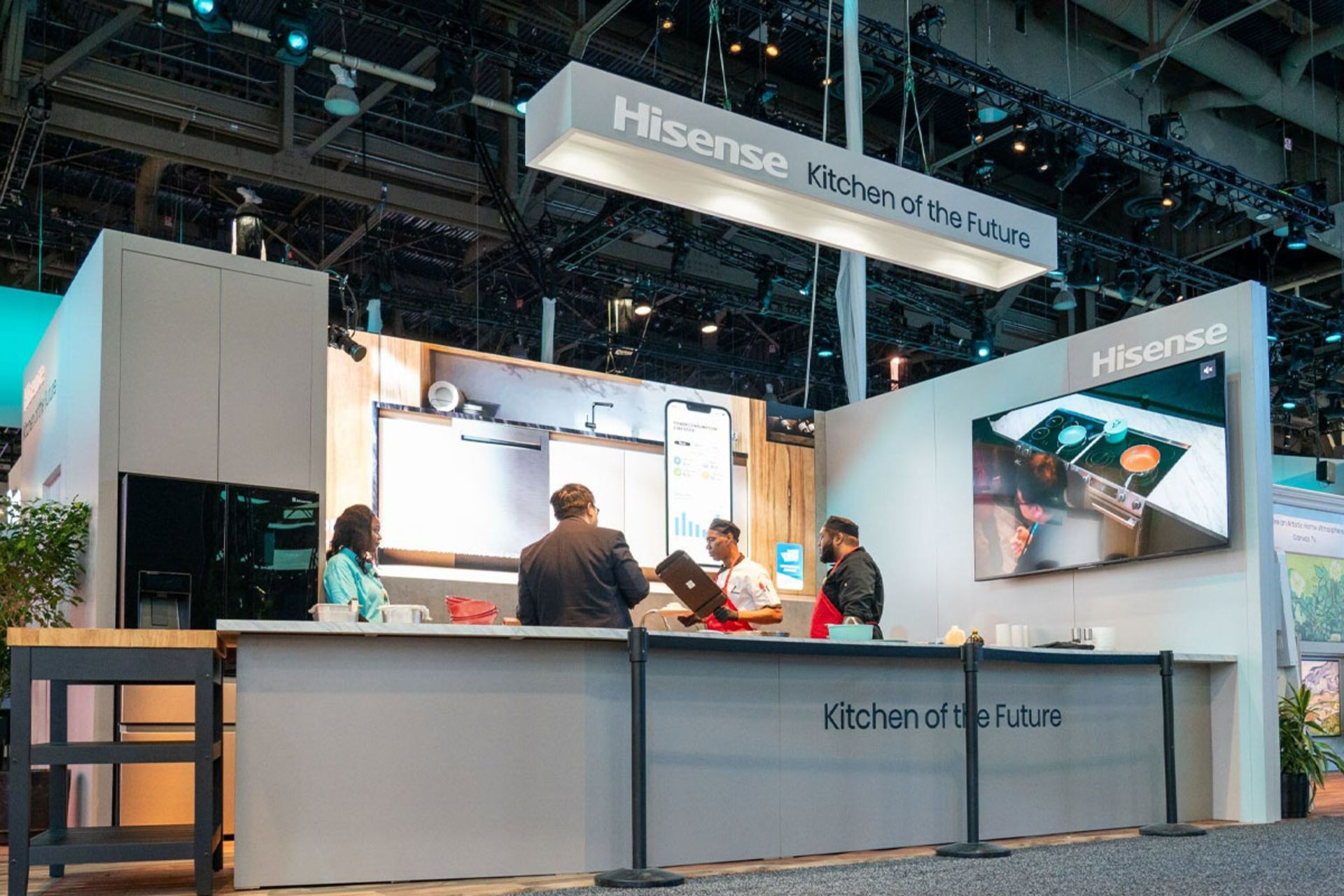 غرفه آشپزخانه آینده هایسنس در ces 2024